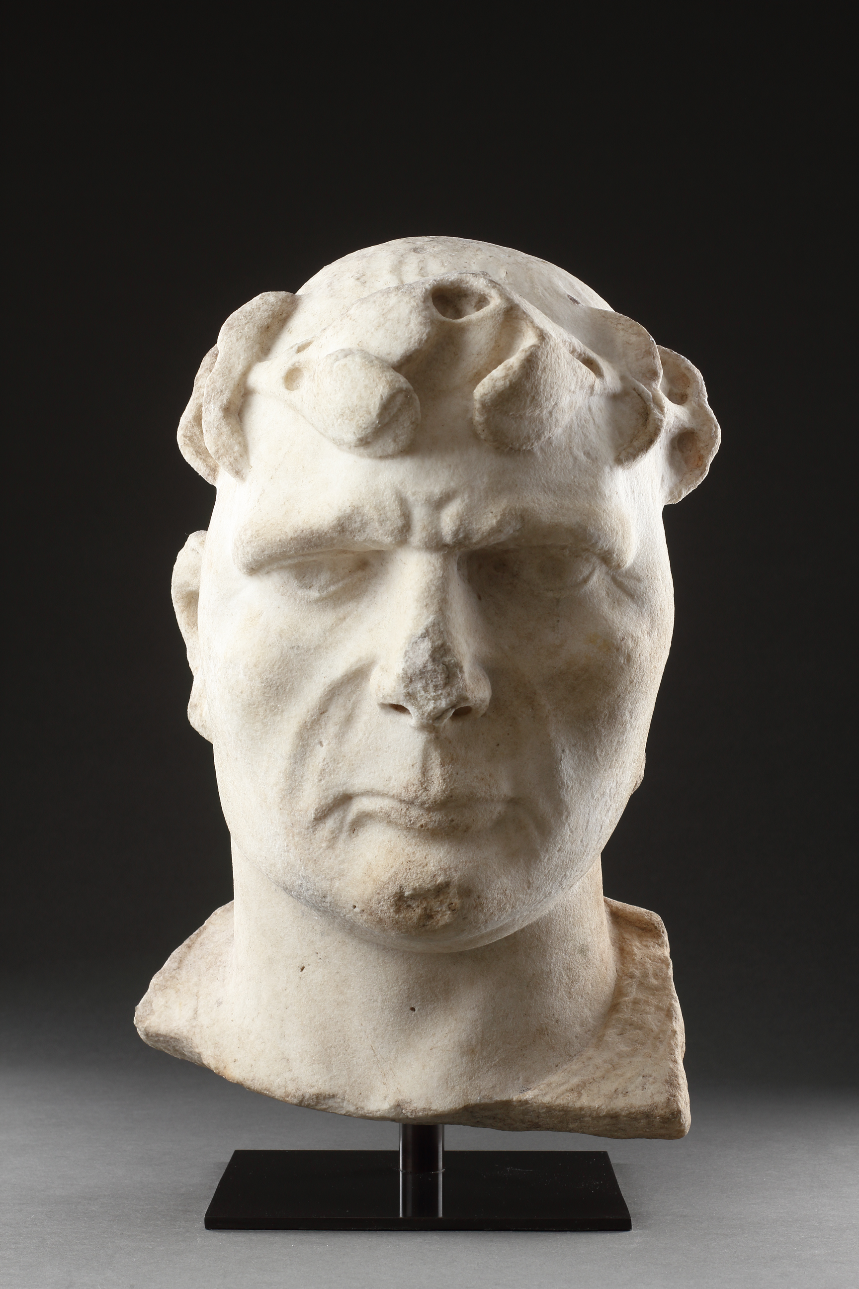 An Over Life-Size Powerful Roman Male Portrait Head of Constantine the Great (c.272 - 337) 